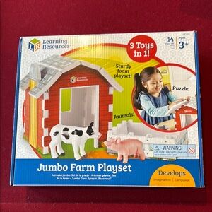 Unopened Jumbo Farm Playset - Red and White